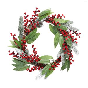 Decorative Flowers Christmas Wreath 2024 Party Housewarming Gifts Front Door Garland Winter For El Office Wedding Balcony Garden