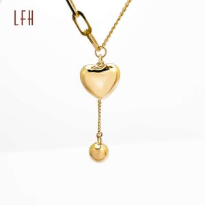 Dainty Custom Real Gold Cross Pendant Charm Chain Choker Big Heart Necklace Jewelry