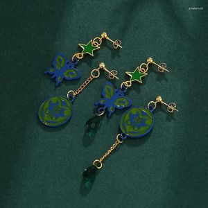 Ohrstecker Anime JoJos Bizarre Adventure Schmetterling Tropfen Legierung Stein Ozean Jolyne Cujoh Ohrstecker Eardrops COS Schmuck