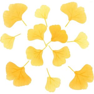 装飾的な花偽のイチョウの葉の黄色の人工ぶどうの木の朝の栄光の飾りパーティーの葉の供給