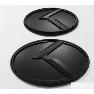 Adesivos de carro 2 Pcs 3D Preto K Logotipo Emblema Emblema Adesivo Fit Kia Optima K5 2011Car Emblems1331716 Drop Delivery Mobiles Motocicletas Ex Dhawx