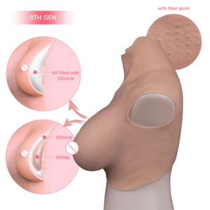 Costume Accessories 8th Generation Silicone Breast Forms Realistic Huge Fake Boobs Enhancer Sexy Style for Crossdresser Drag Queen Costumes