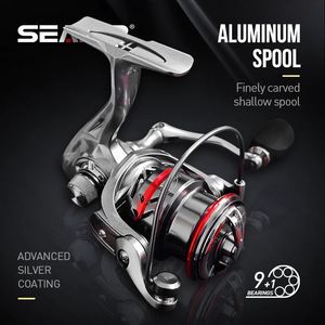 Seasir Oer Ultra Light Long Throw Aluminium Shallow Spool Spooling Fishing Reel Max Drag 12kg淡水塩水釣りタックル240119