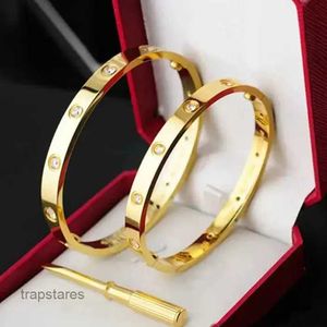 Designer Screw Bracelet Fashion Luxury Jewelrys Trendy Bangle 18k Gold Plated Titanium Steel Diamond for Women Men Nail Bracelets Silver Classic Designe R3Q8