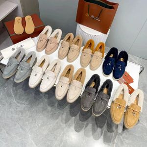 مصمم فستان الأحذية سحر المشي moccasins للنساء المطاط لورو loafer سيدة مفضلة البيانا منصة عرضية شتاء الشتاء الفراء حذاء رياضة السفر في الهواء الطلق مع صندوق