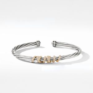 Designer Jewelry Bangle David Yurma X 7MM Bracelet for Women High Quality Mens Bracelet Designer Station Cable Cross Collection 294