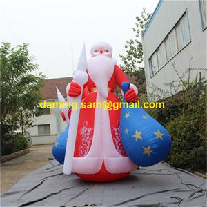 wholesale 5 m High Santa Inflatable For Christmas LED Stage Event Decor Inflatables Supplier Nightclub Clearance