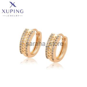 Stud Xupjewelry Yeni Varış Modaya Gizli Daire Şekli Altın Renkli Çemberler Kadınlar İçin Küpe Küpe Öğrük Noel Hediyeleri X000815341 J240120