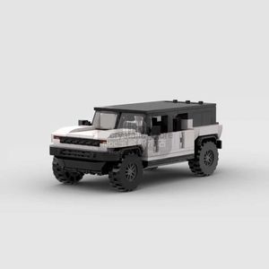 Bloki MOC-92752 SUV GMC Hummer EV Racing Sports Car Vehing Champion Racer Building Building Brick Creative Garage Toys 240120