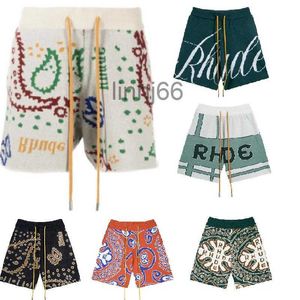 Mäns shorts Rhude Designer Printing Wool Jacquard Sticked Casu