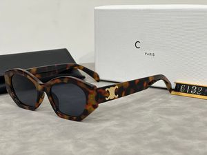 Fashion Luxury Designer Sunglasses CEL 40238 Brand Men's and Women's Small Squeezed Frame Oval Glasses Premium UV 400 Polarized Sunglasses