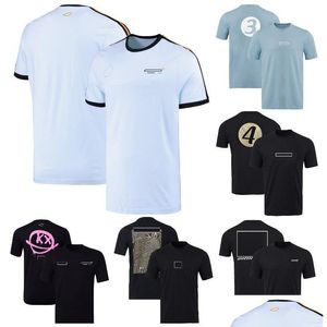 Vestuário de motocicleta 2022 F1 T-shirt Forma 1 Driver Camisetas Manga Curta Terno de Corrida Motorsport Team Uniform Tops Verão Plus Size Brea Otzc6