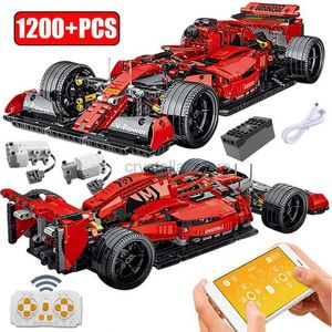 Blocks Technical F1 Sports Car Builds Formuła 1 Super Speed ​​Racing Vehicle Model lub RC Bricks Toys Birthday Prezent dla chłopaka 240120