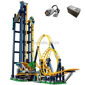 Blocos The Loop Roller Coaster 3756 PCS Parque de diversões Bloco de construção Tijolos para presentes de Natal Compatível com 10303 presentes de aniversário 240120