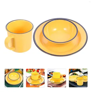 Dinnerware Sets Melamine Plates And Bowls With Drinking Cup For Home Kitchen Camping Tableware