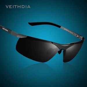 Sunglasses VEITHDIA Brand With Original Case Men's Polarized Sunglasses Rimless Rectangle UV 400 Mirror Mens Sun Glasses For Male 6501 YQ240120