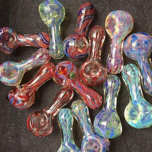 USA Glass Hand Pipes Tobacco Unique Pot Pipe Mini Liten Bowl 2,95 tum Fumed Pyrex Colorful Spoon Smoking Accessories BJ