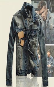 Qnpqtx yeni highstreet erkekler yırtılmış kot ceketler yıkanmış patchwork sıkıntılı denim adam ince fit sokak kıyafeti hiphop vintage ceket1265103