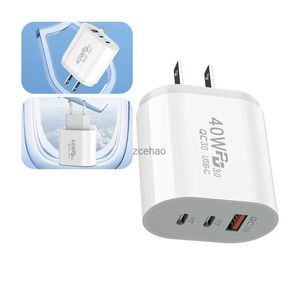 Cell Phone Chargers 40W USB C Charger Quick Charge EU US Plug PD USB-C Type C Fast USB QC 3.0 Charger for 14 Samsung Macbook