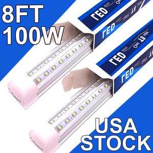 8 ft統合LEDチューブライト100W T8 V shaped 96 