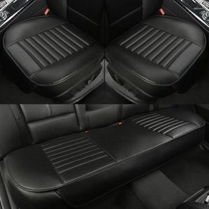 Autositzbezüge, weiches PU-Leder, Kissen, Bodenschutz, rutschfest, vorne und hinten, Funda Asiento Para Coche, leicht zu reinigen