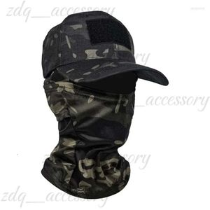 Visors Summer Camouflage Baseball Cap with Full Face Mask Scaf Bicycle Sports Cover Hiking Tactical Military Balaclava Hat 893