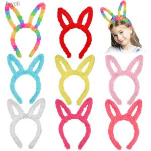 Partyhüte Candygirl Erwachsene Kinder Mode Hasenohren Haarband Bunte Plüsch Stirnband Herbst Winter Kopf Hoop Niedliche Haarschmuck Geschenke YQ240120