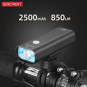 Lights Gaciron Bicycle Front Lighting Lamp Eye Friendly Daylight Tone Not Bluish 850 Lumens 5 Modes 2500mah Alloy Shell Bike Headlight