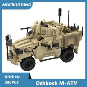 Block MOC Building Blocks Oshkosh MRAP all-terrängfordonsmodell DIY monterade Bricks Cars Series Creative Collect Toys Gifts 390pcs 240120