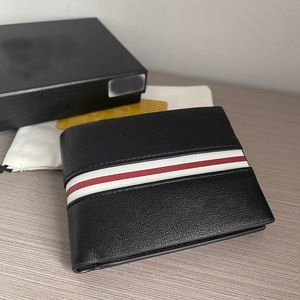 GA Męska karta kredytowa 100% prawdziwa skórzana torebka Klasyczna czarna projektant portfela Wysokiej jakości skórzane skórzane portfele małe Portfel klipowy klipsowy