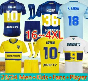 Cavani Boca Juniors Soccer Jerseys 4xl Fernandez2023 2024 Maradona Benedetto Marcos Rojo Carlitos de Rossi Tevez Salvio Barco Janson Medina 23 24 25Football Shirt