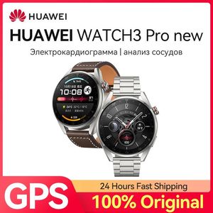 Watches Huawei Watch 3 Pro New Men's Watch Smartwatch Allday Health Monitoring 48mm Amolen Screen GPS NFC ESIM LTE Cellular Calling