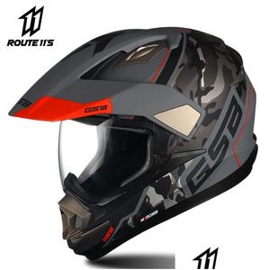 Мотоциклетные шлемы Gsb шлем для мотокросса Atv Fl Face Moto Cross Downhill Off-Road Мужчины Casco Ece Appd Прямая доставка Автомобили Motorcyc Ott8S