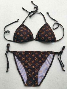 2024EE Luxus-Bikini-Designer, sexy Strand-Bikinis, Badeanzug, modischer Brief, bedruckt, Schnürung, Sommer-Split-Badeanzug für Frauen, S-XL