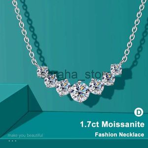 Pendant Necklaces Moissanite Necklace for Woman WeddFine Jewely with Certificates 925 SterlSliver Plated 18k White Gold Necklace J240120