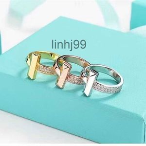 Band Rings Luxurys Designers Men's and Women's Wide Sterling Silver 18K Rose Gold Ring Par Valentine's Day Present TiffanyityS1N5KE2UZE2UZ