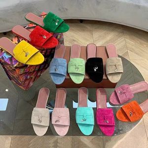 top quality designer Slipper Summer Casual shoes luxury leather slide sexy Mule womens mens flat loafer sunny sandale outdoors shoe travel beach Sliders gift sandal