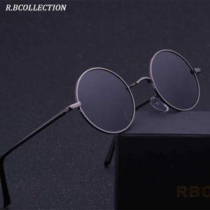 Óculos de sol R.BCOLLECTION Steampunk Round Sunglasses Homens Mulheres Anti-UV Polarizado Armação de Metal Retro Óculos de Sol Espelho gafas de sol 801 YQ240120