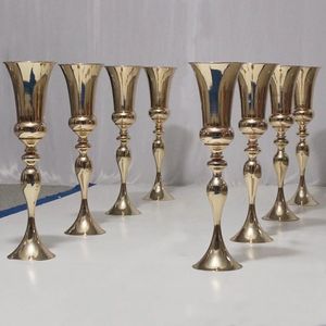 gold /sliver /white / Wedding Flower Stand Trumpet Vases table Centerpieces Metal Flower Vase For Wedding & Home Decoration daotu333 daotude