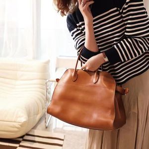 Shoulder bag handbag Women shopping bags Totes bags the white row composite shoulder bag tote single-sided Real Margaux 15 buckled S2