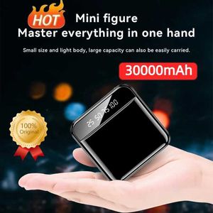 Banche di alimentazione per telefoni cellulari Mini Power Bank 30000mAh Caricatore portatile super veloce Batteria esterna per Samsung Poverbank Display digitaleL2301