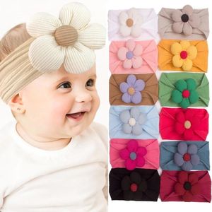 Acessórios de cabelo Bebê Flor Headband Turbante Hairband Soft Elastic Band para Criança Nascida Infantil Floral Head Hearwear