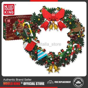 Blocks Mould King 10073 10074 Christmas Wreath Building Block Eucalyptus Wreath and Dried Flower Wreath Model Kids Christmas Gift 240120