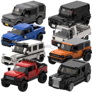 Bloklar MOC SUV Hız Şampiyonu Şehir Otomobil Racer Klasik Off-Road Yapı Blokları Tuğla Yarış Süper Teknik Yaratıcı Garaj DIY SET 240120