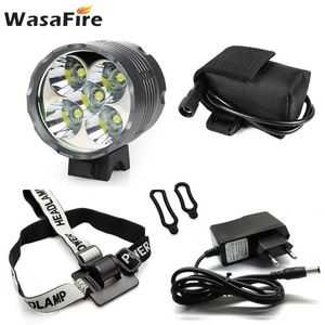 Światła 5*T6 Rower Light 7000 lumens Odporowy deszczowy zestaw rowerowy MTB z akcesoriami rowerowymi z akumulatorami 9600 mAh