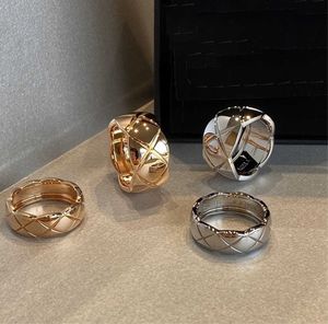 New S925 Sterling Silver rhomboid Diamond ring Jewelry For Women Thin Luxury 18k gold Crush Rings birthday gift European American classic fashion couple wedding
