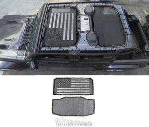 Black Sun Shade Mesh Sunshade zapewnia ochronę słoneczną UV Jeep Wrangler 20182021 JL 4door USA Flag8163819