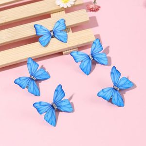 Saç Aksesuarları 5 PCS Kids Butterfly Klipler Tatlı Pembe Saçkılar Barrette Kızlar Stil Taşıyıcı Kız Klip Süslemeleri