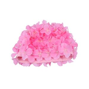 Toucas de natação com pétalas florais para mulheres, touca de natação com flores, lavável, chapéu de natação para cabelos longos/curtos () YQ240119