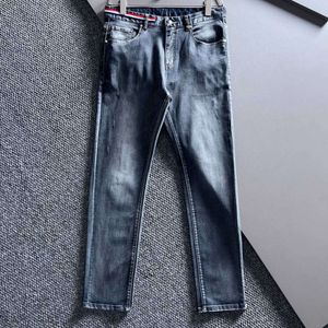 High-End-Jeans für Herren, Designer-Jeans, Herren- und Damenmode, gewaschene Buchstaben-Stickerei, grafische Hose, lässige, lockere Micro-Stretch-Hose mit geradem Bein